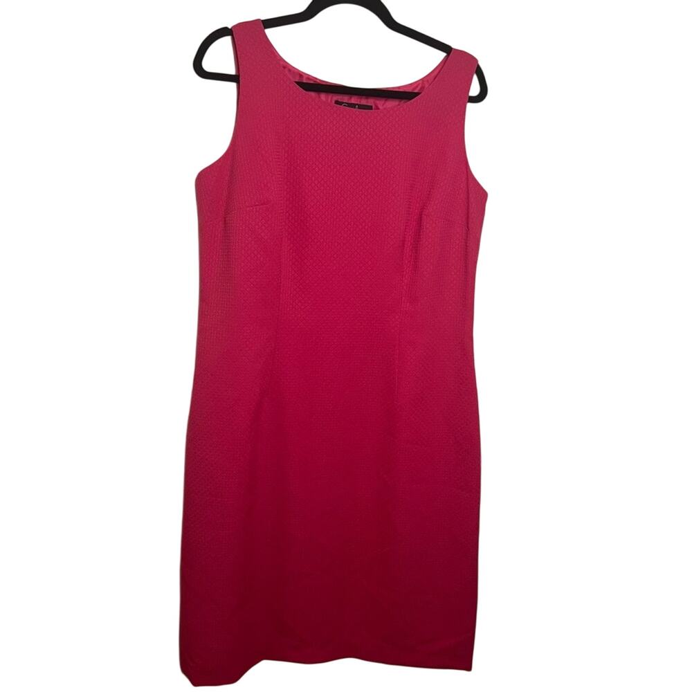 Emily... Sheath Dress with back slit Size 14 Pink Fuchsia